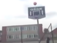Does this basketball trickshot go in? basketball trickshot