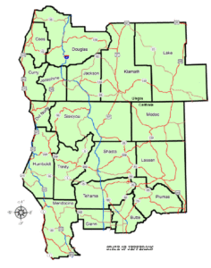 State of Jefferson map