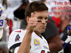 NFL Playoffs Divisional Round parlay bet from The Touchback NFL Playoffs Divisional Round parlay bet Tom Brady underdog