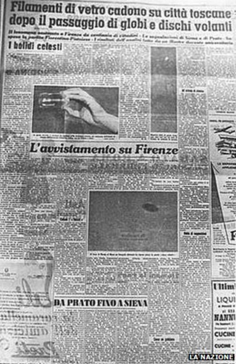 UFO Tuscany newspaper