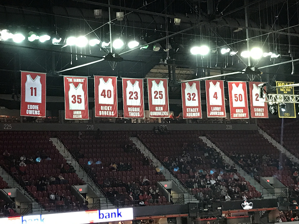 Thomas & Mack Center rafters