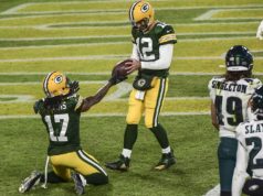 How does Aaron Rodgers fare without Davante Adams? Aaron Rodgers without Davante Adams