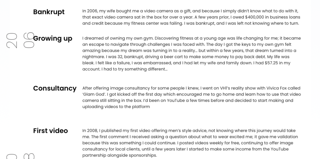 Aaron Marino timeline