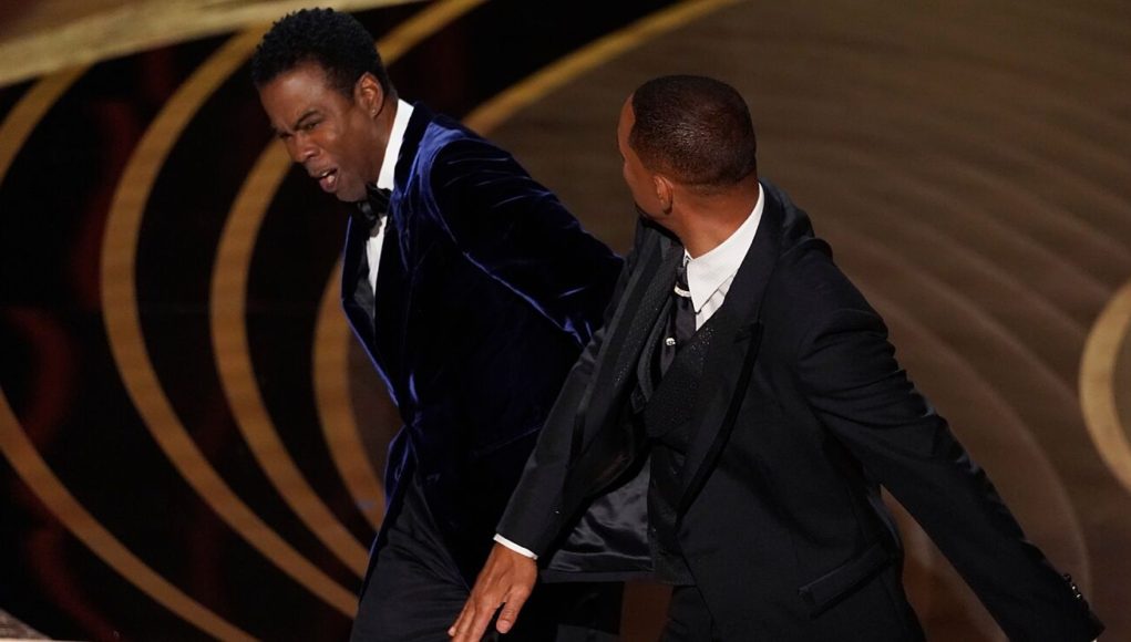 Will Smith slapping Chris Rock