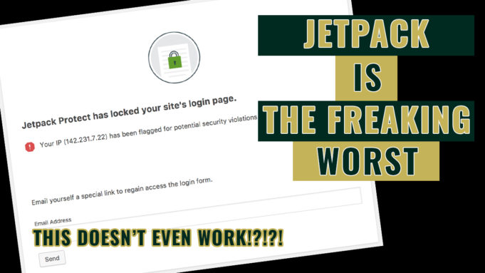 Jetpack locked WordPress website