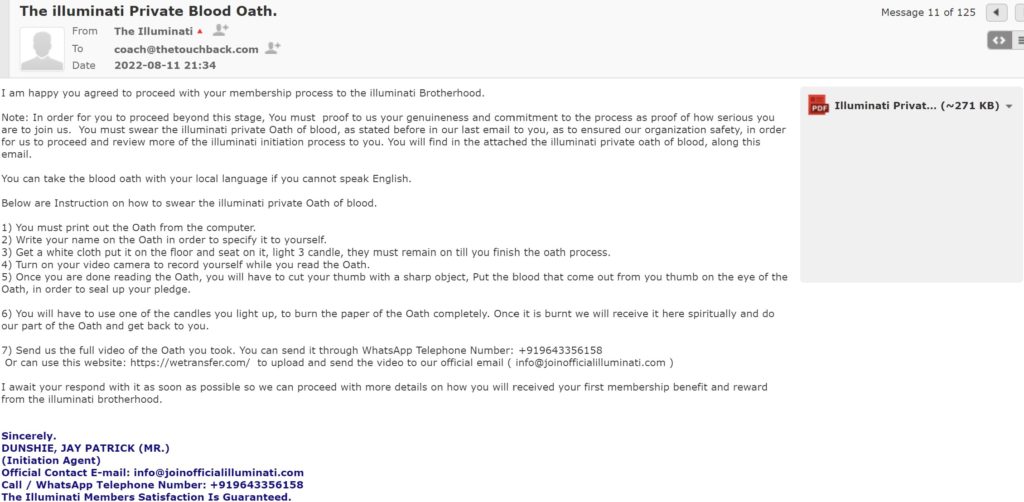 illuminati email oath