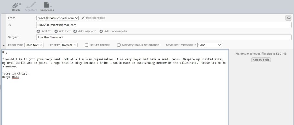 illuminati email scam