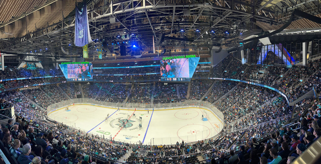 Climate Pledge Arena 200 level review hockey