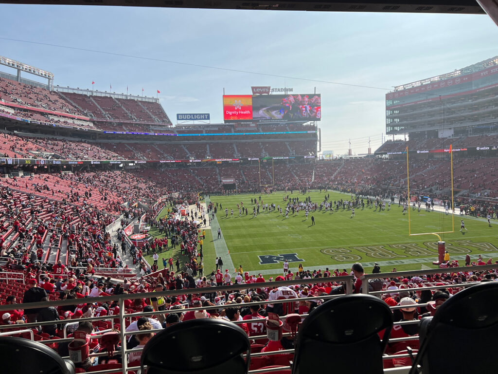 SRO end zone view Levi's Stadium