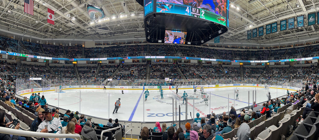 SAP Center lower bowl review hockey