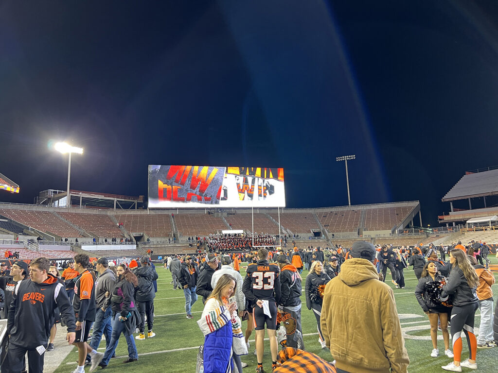 Reser Stadium walk on field