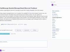 RIP Yahoo Fantasy message boards…we’ll never understand why you’re gone Yahoo Fantasy Message Boards
