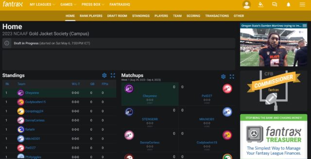 Is Fantrax a good platform for college fantasy football