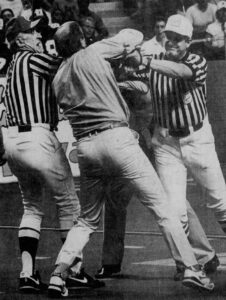 Pittsburgh Head Coach Joe Haering punches AFL founder during a game