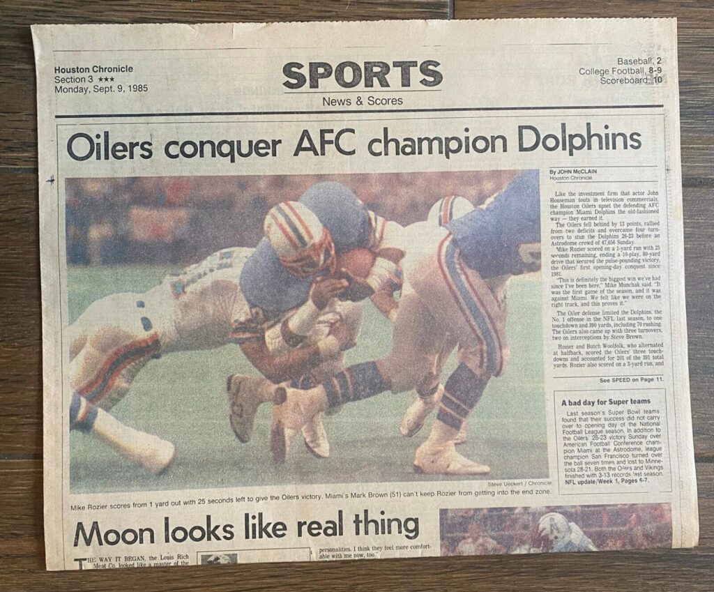 Houston oilers upset