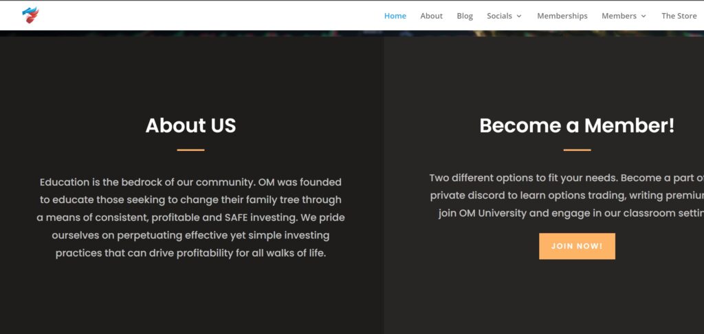 The Options Millionaire scam header 2